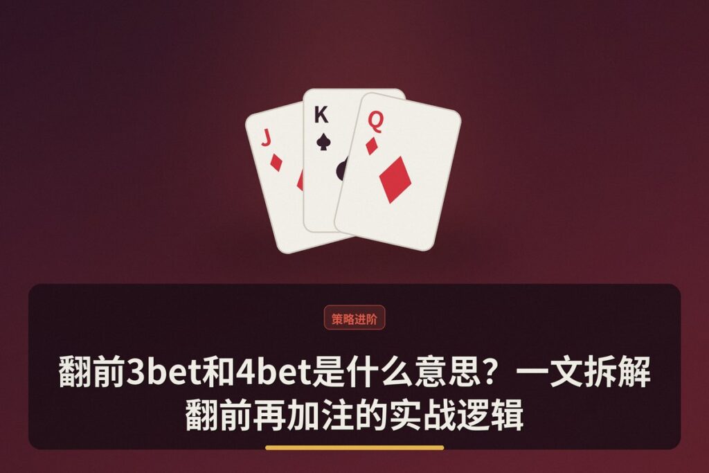 翻前3bet和4bet是什么意思 - 翻前3bet和4bet是什么意思?一文拆解翻前再加注的实战逻辑