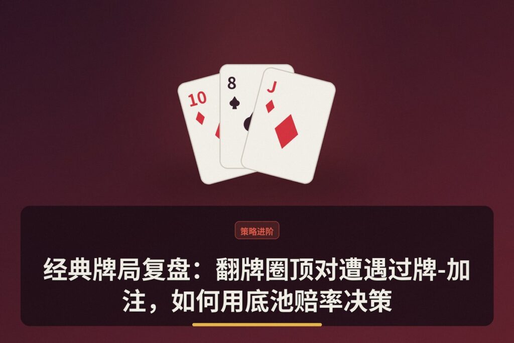经典牌局复盘 - 经典牌局复盘:翻牌圈顶对遭遇过牌-加注,如何用底池赔率决策