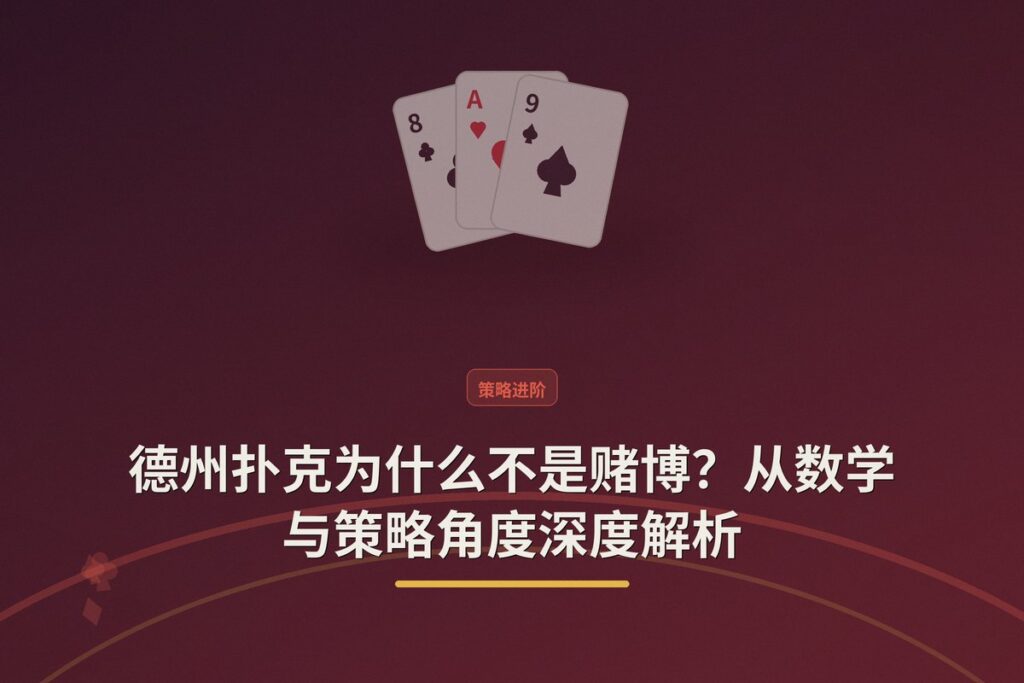 德州扑克为什么不是赌博 - 德州扑克为什么不是赌博？从数学与策略角度深度解析